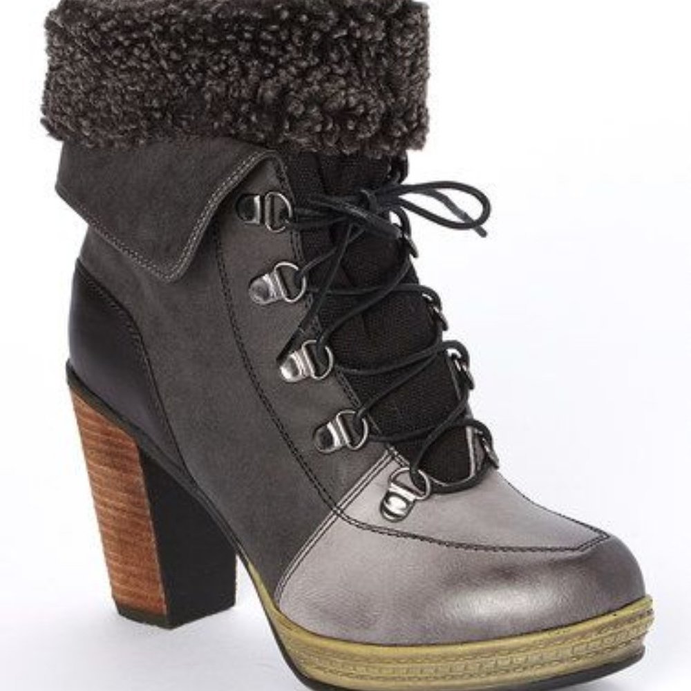 Betsy Sherpa High Heel Hiking Style Boots Sz. 37